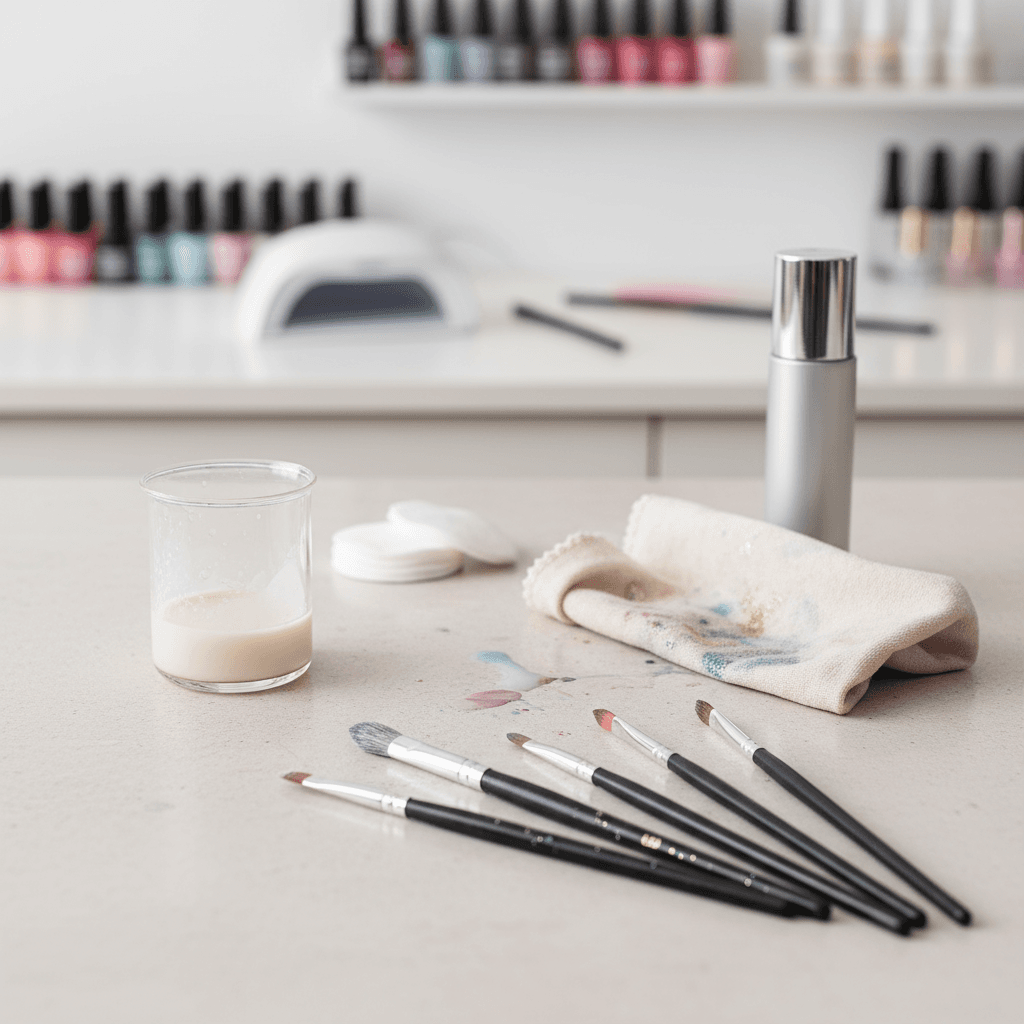 Le nettoyage des pinceaux de nail art : guide complet