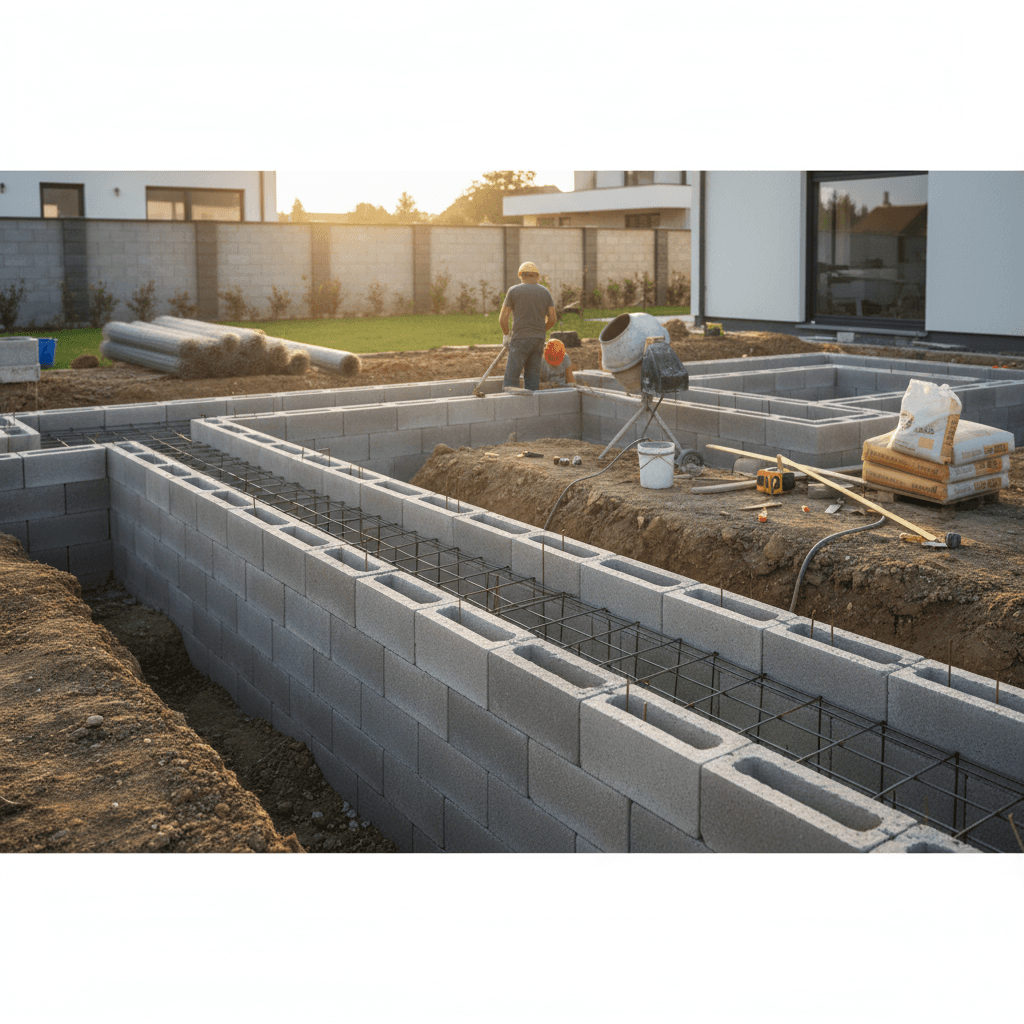 Construire un mur de soubassement en béton sans mortier : guide complet