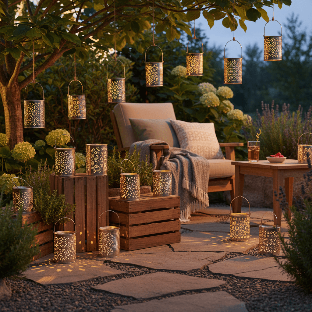 Fabriquer des lanternes de jardin avec de vieilles boîtes de conserve