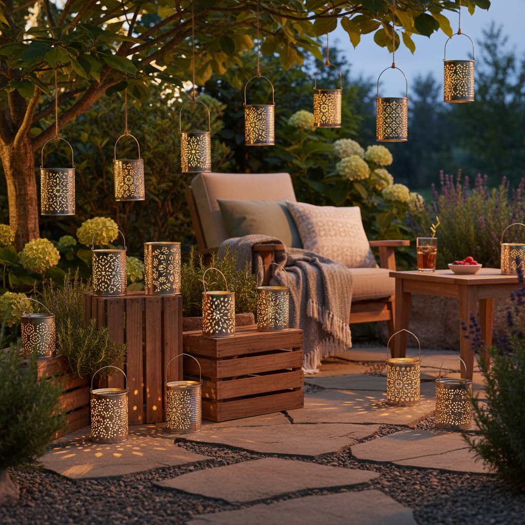 Fabriquer des lanternes de jardin avec de vieilles boîtes de conserve